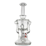 Chubby Glass – 10mm Gill Recycler – Red Dots