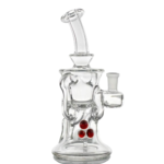 Chubby Glass – 10mm Gill Recycler – Red Dots